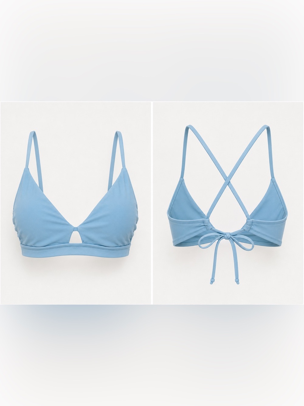 Shade & Shore Light Blue Triangle Bikini Top